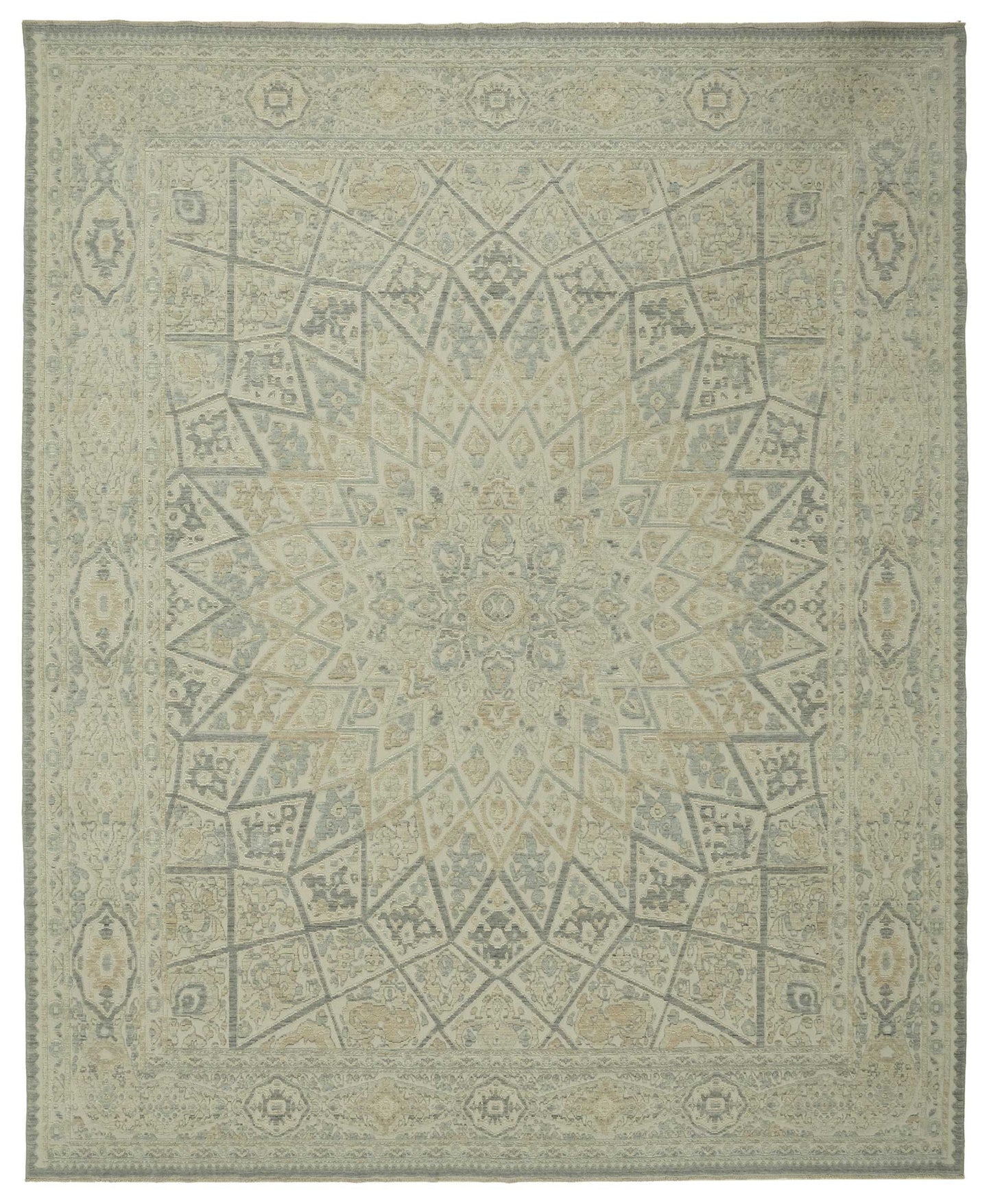 10x12 Hand-Knotted Wool Oushak Rug - 47757