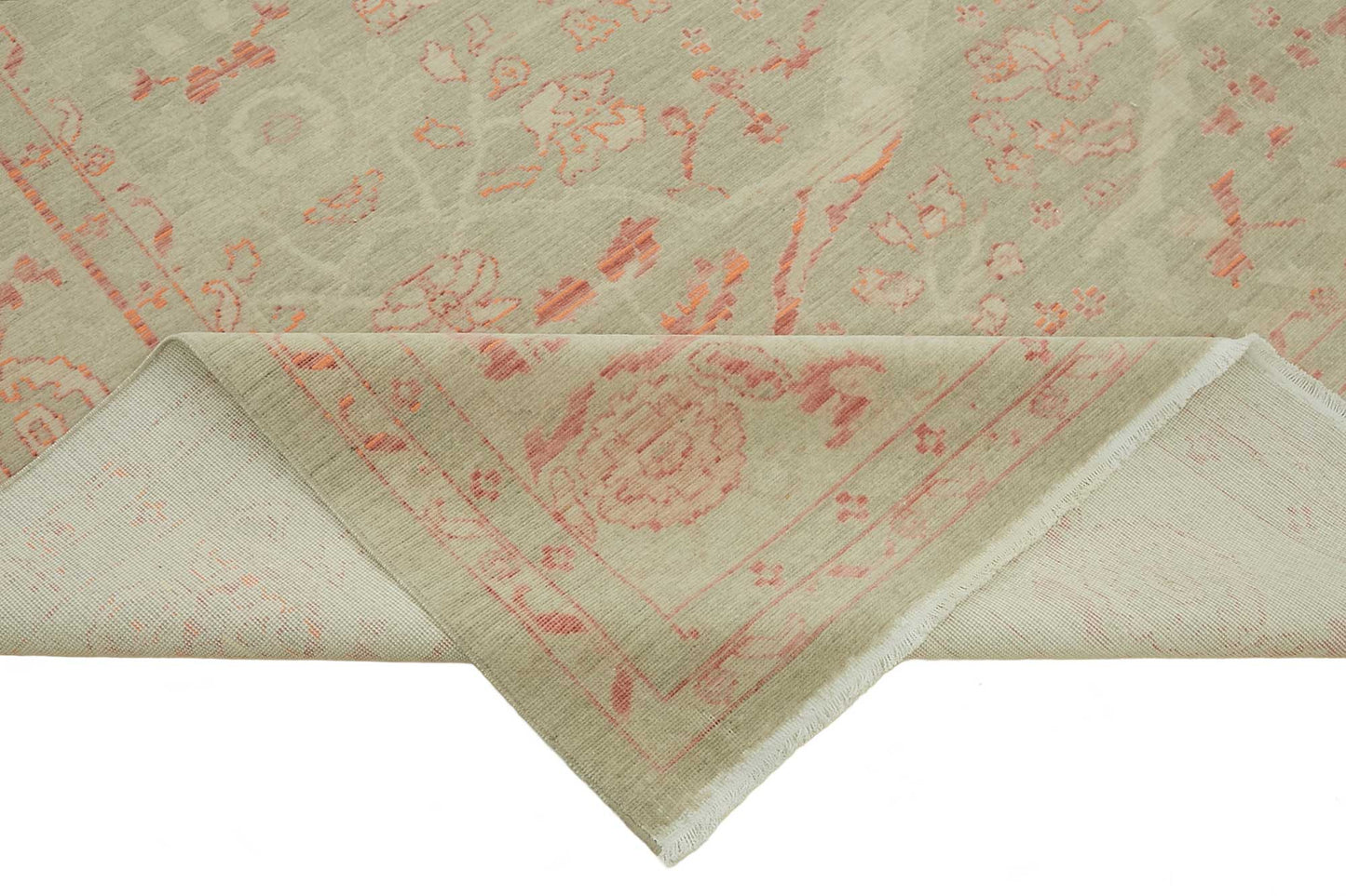 9x12 Hand-Knotted Wool Oushak Rug - 47766