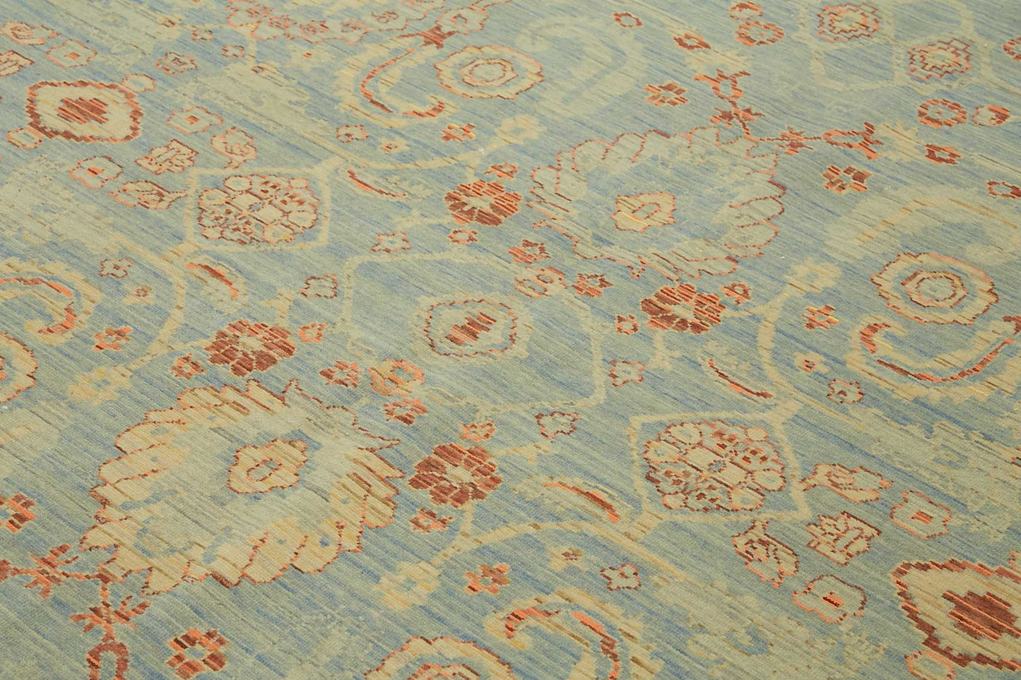 10x13 Hand-Knotted Wool Oushak Rug - 47767