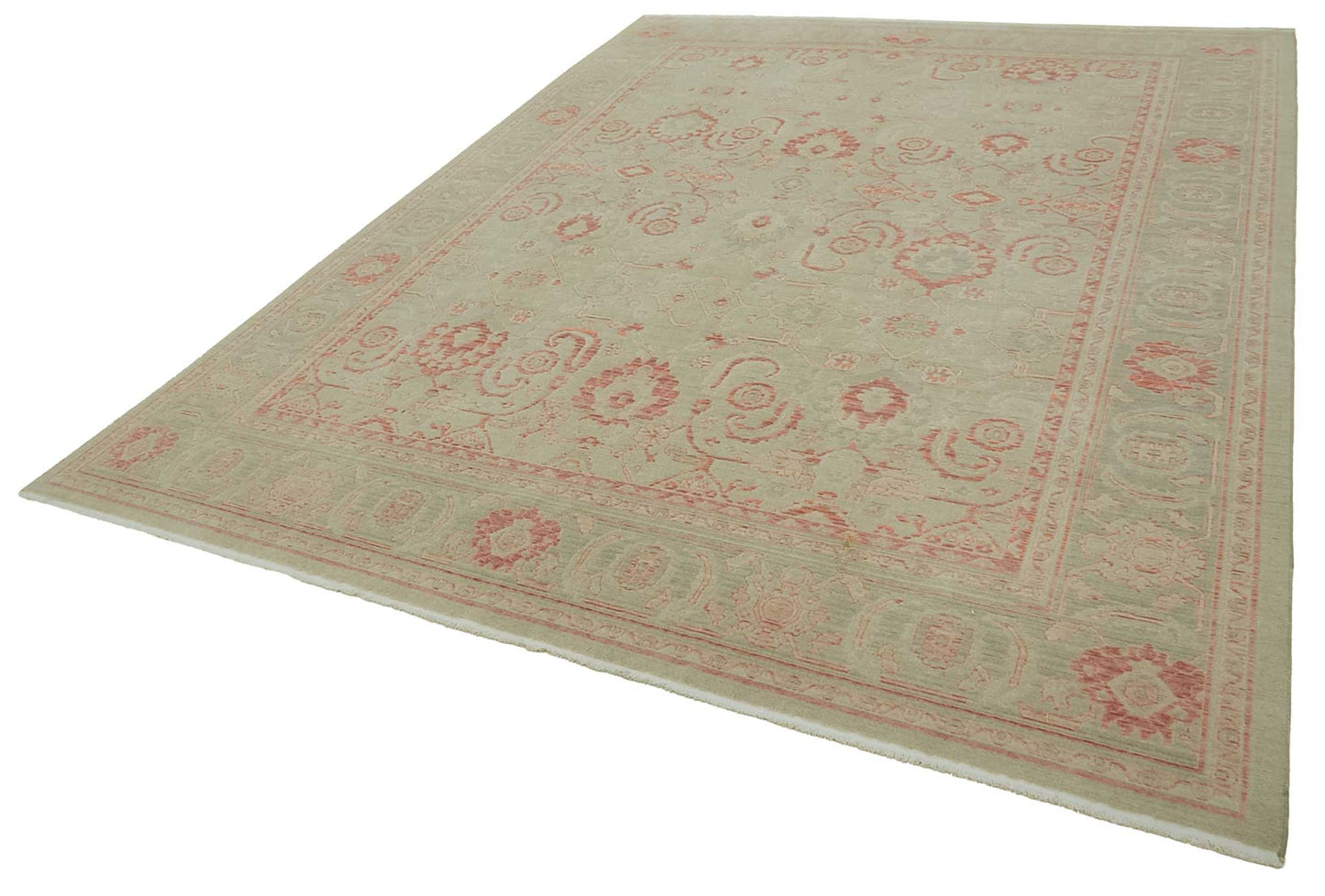 9x12 Hand-Knotted Wool Oushak Rug - 47771