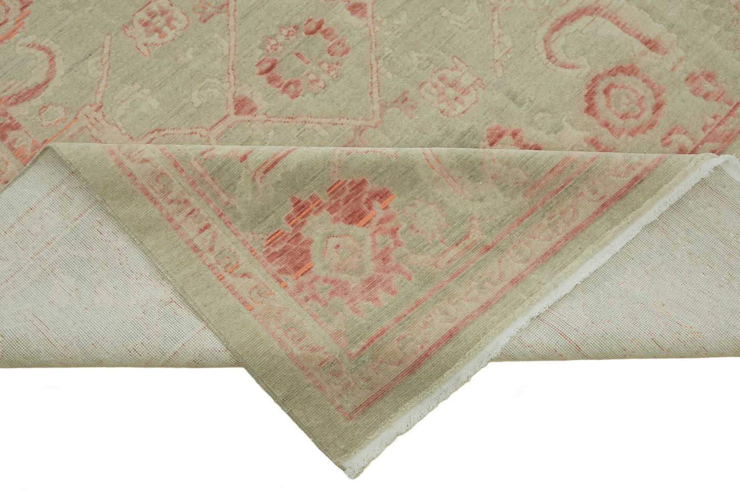 9x12 Hand-Knotted Wool Oushak Rug - 47771