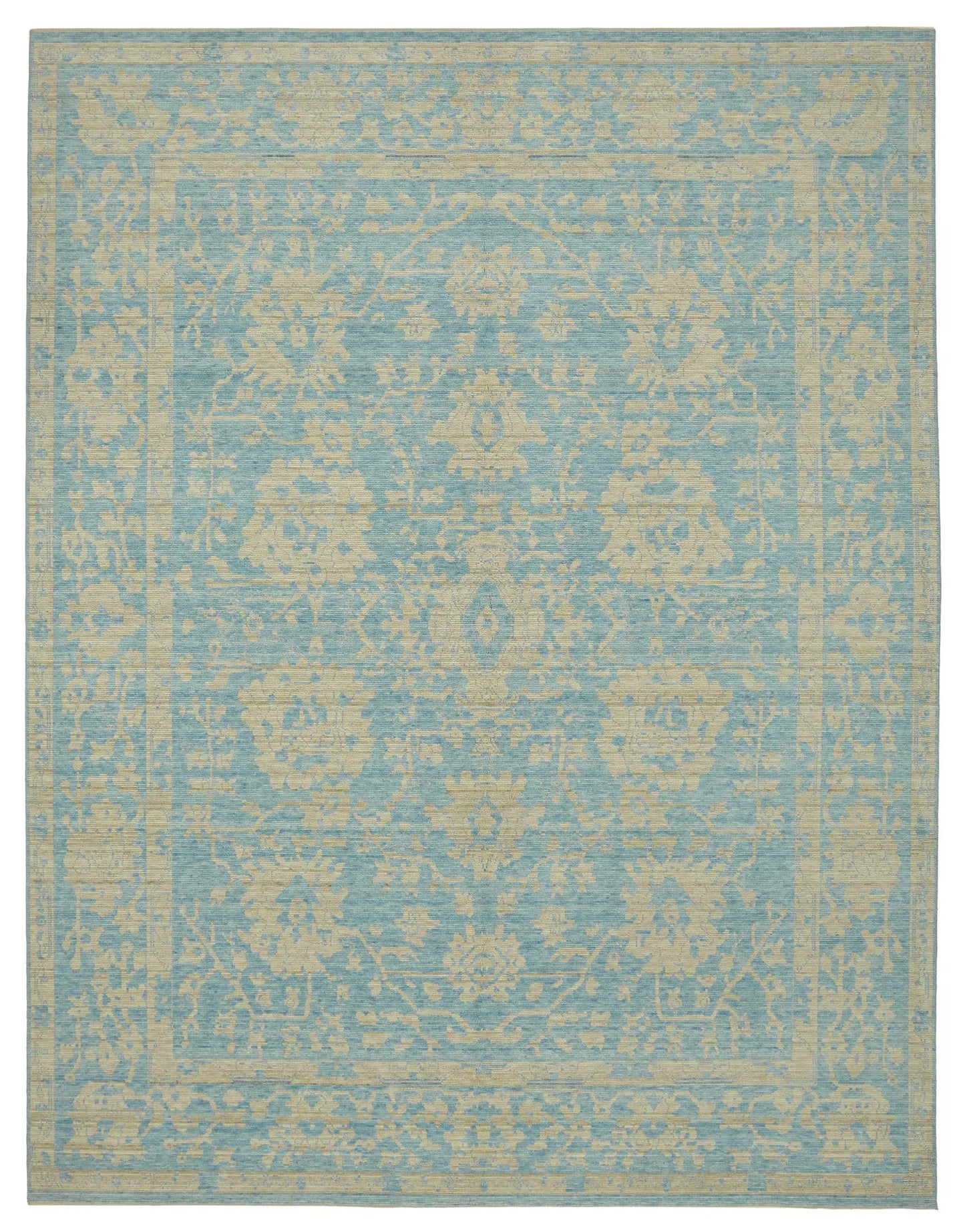 10x13 Hand-Knotted Wool Oushak Rug - 47772