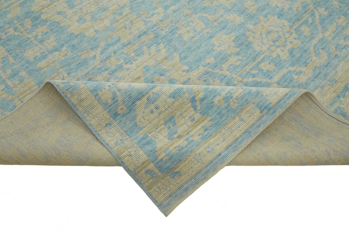 10x13 Hand-Knotted Wool Oushak Rug - 47772