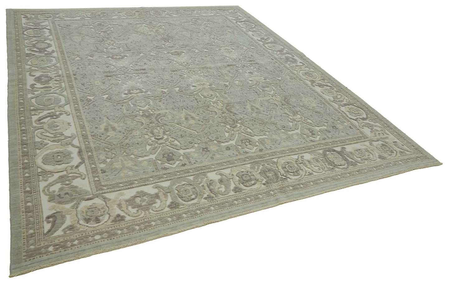 9x12 Hand-Knotted Wool Oushak Rug - 47775