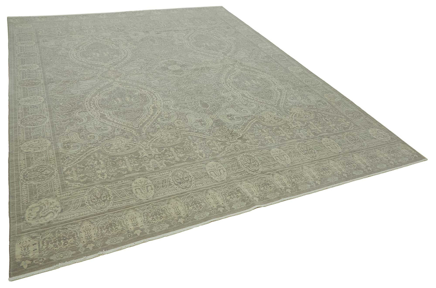 9x12 Hand-Knotted Wool Oushak Rug - 47776