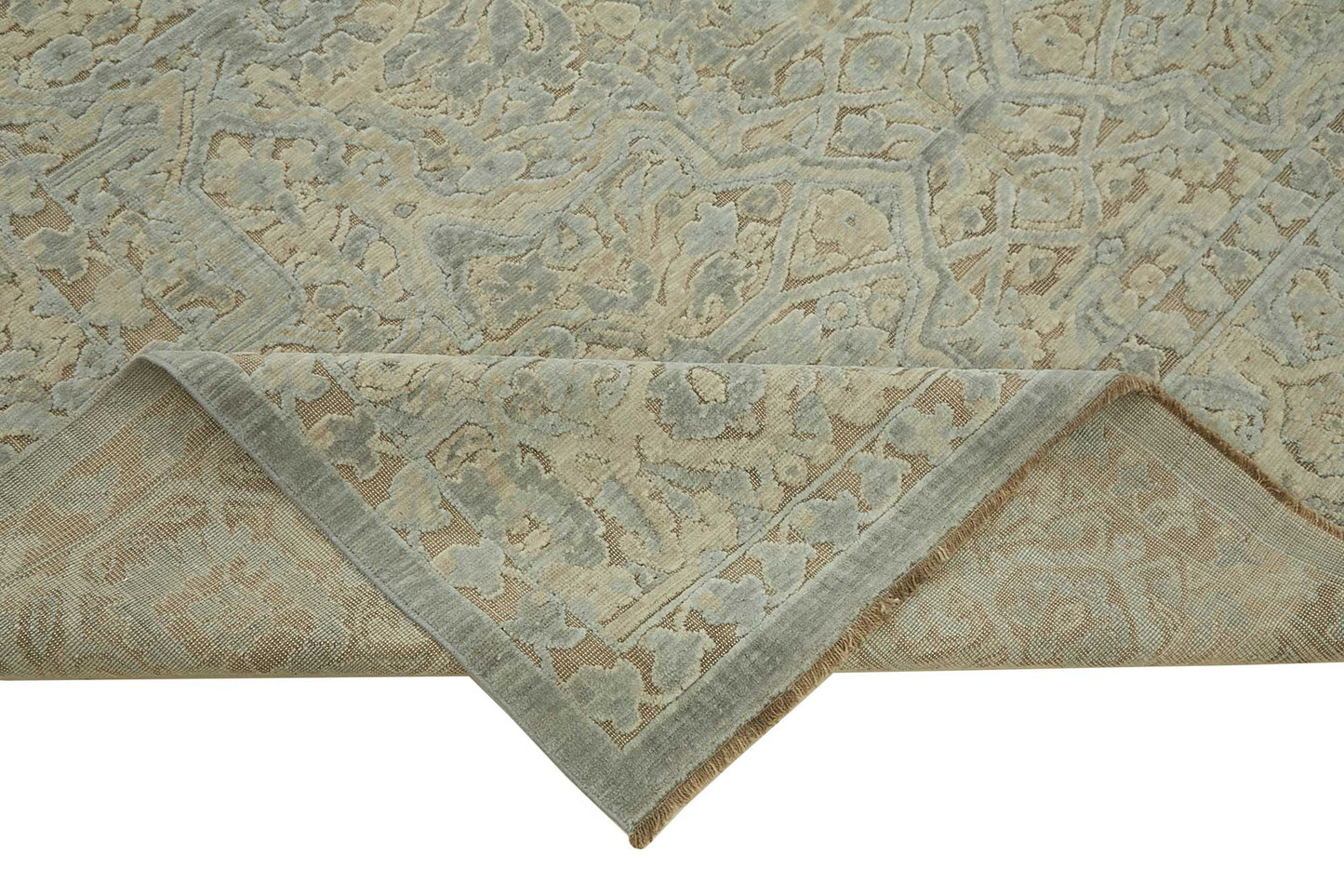 8x11 Hand-Knotted Wool Oushak Rug - 47778