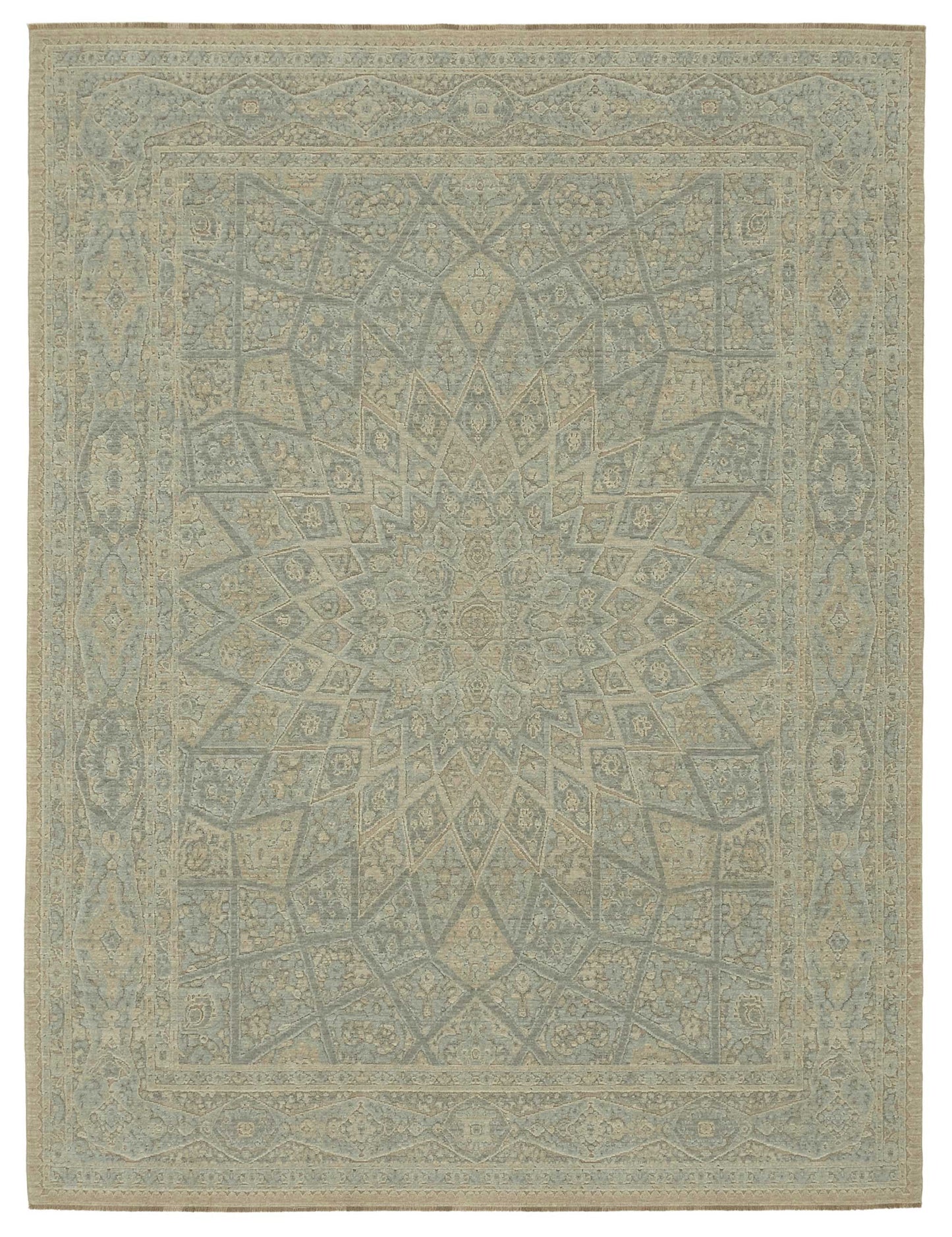 8x11 Hand-Knotted Wool Oushak Rug - 47779