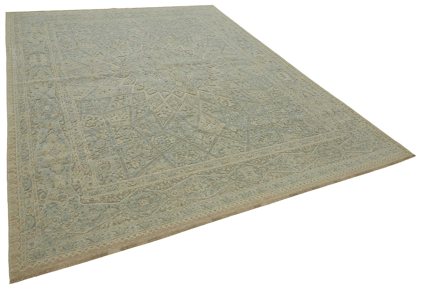 8x11 Hand-Knotted Wool Oushak Rug - 47779