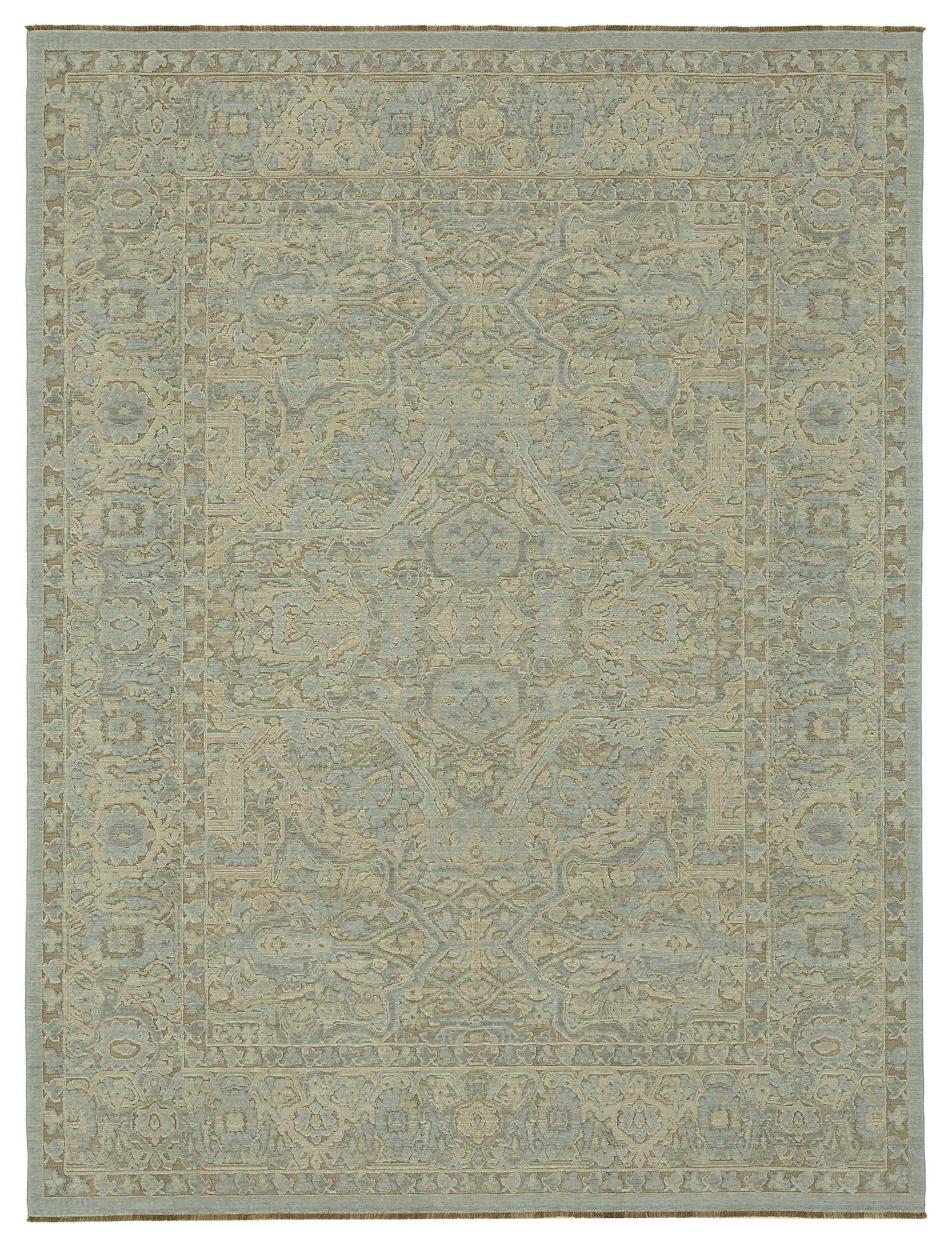 8x11 Hand-Knotted Wool Oushak Rug - 47782