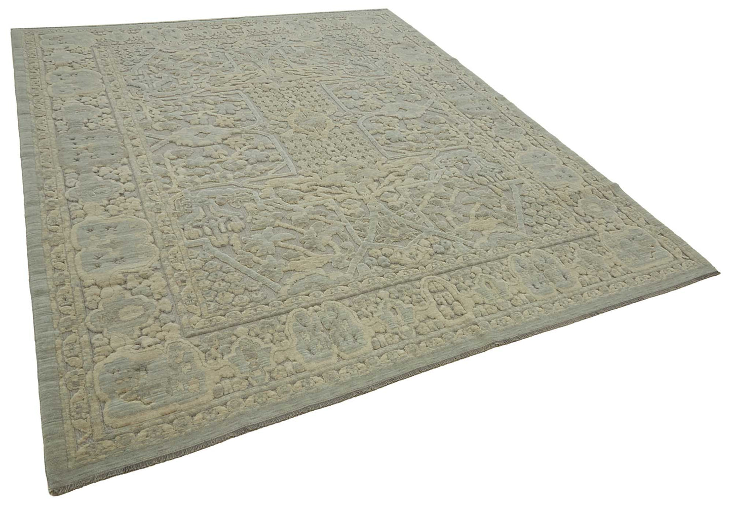 9x11 Hand-Knotted Wool Oushak Rug - 47787