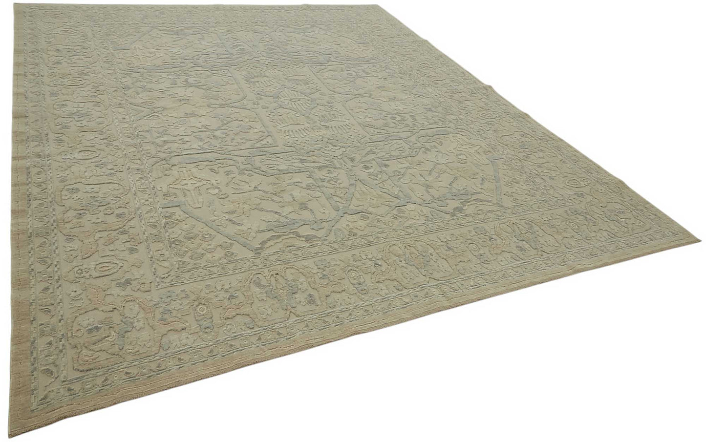 9x11 Hand-Knotted Wool Oushak Rug - 47792