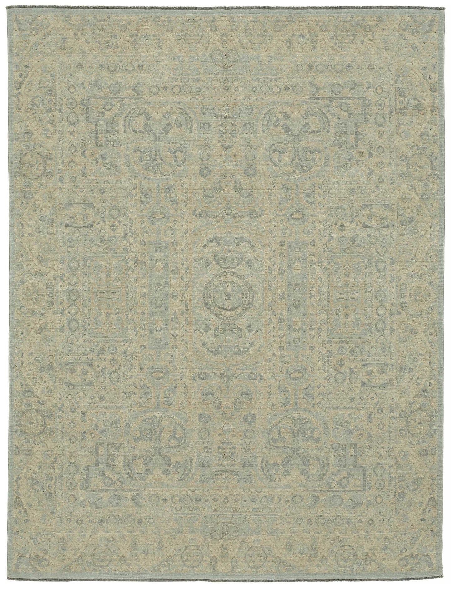 8x11 Hand-Knotted Wool Oushak Rug - 47796