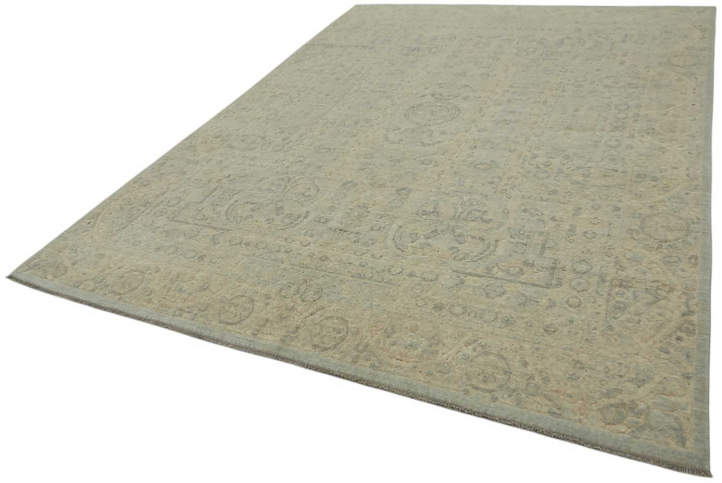 8x11 Hand-Knotted Wool Oushak Rug - 47796