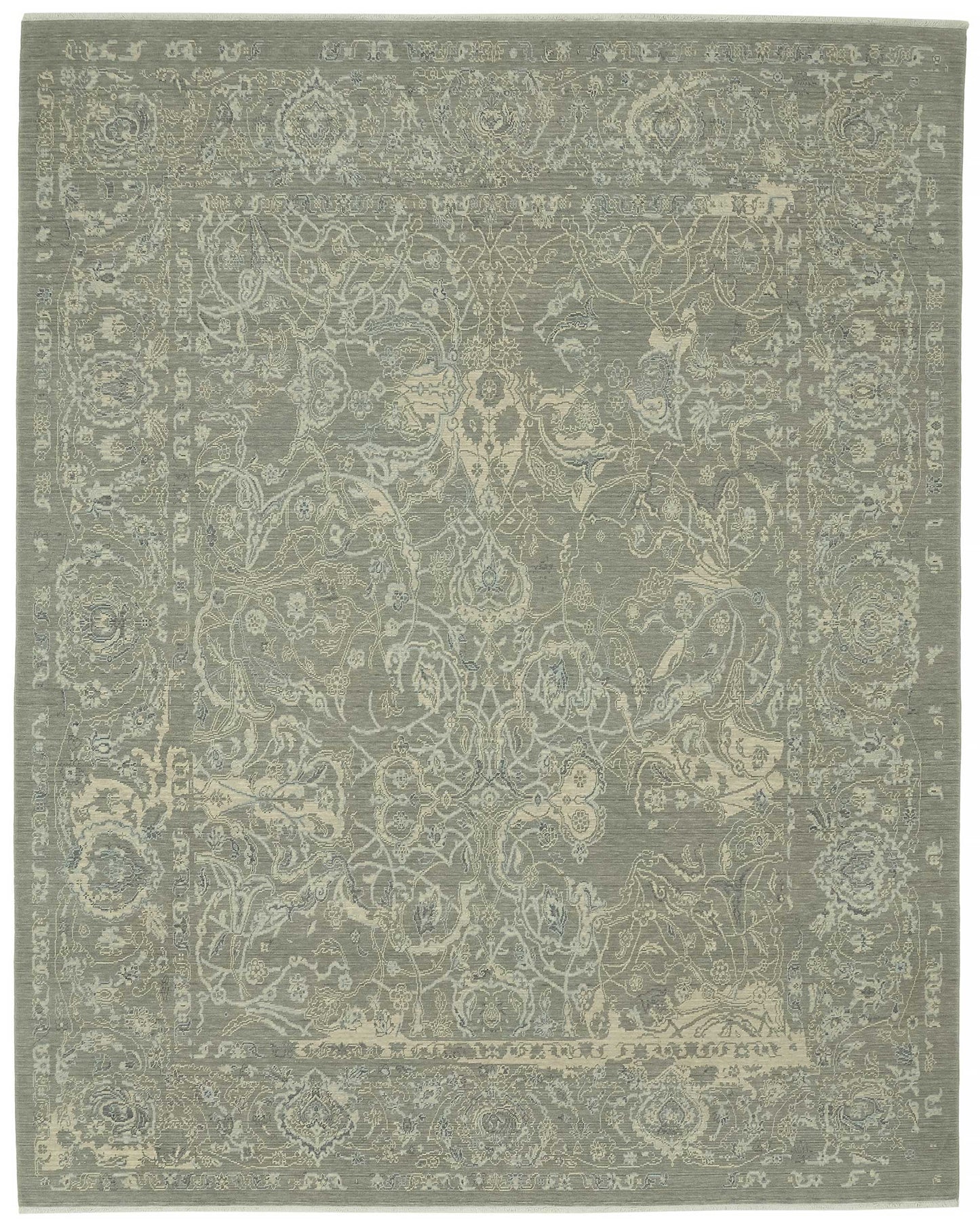 9x12 Hand-Knotted Wool Oushak Rug - 47800