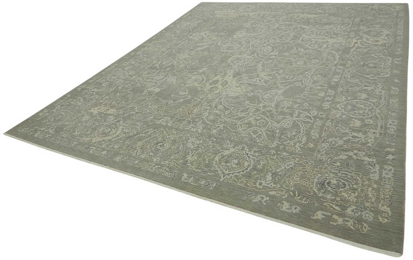 9x12 Hand-Knotted Wool Oushak Rug - 47800