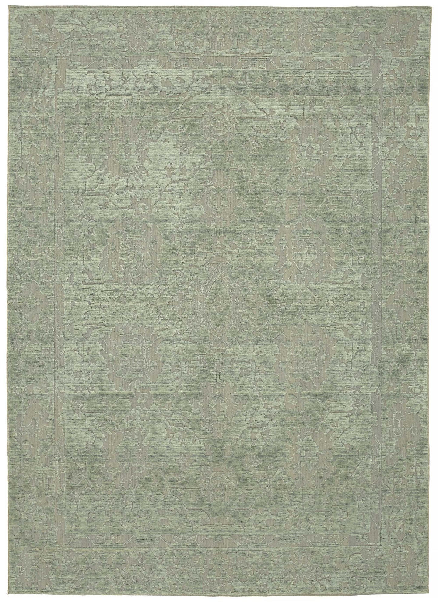8x12 Hand-Knotted Wool Oushak Rug - 47805