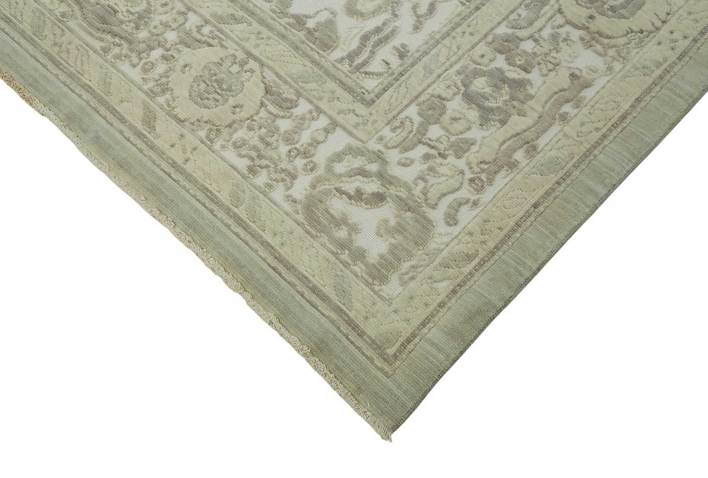 9x12 Hand-Knotted Wool Oushak Rug - 47807