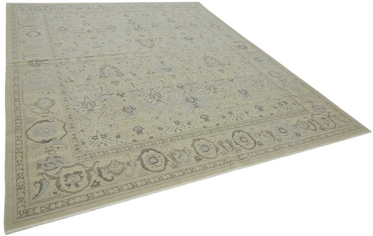 9x11 Hand-Knotted Wool Oushak Rug - 47808