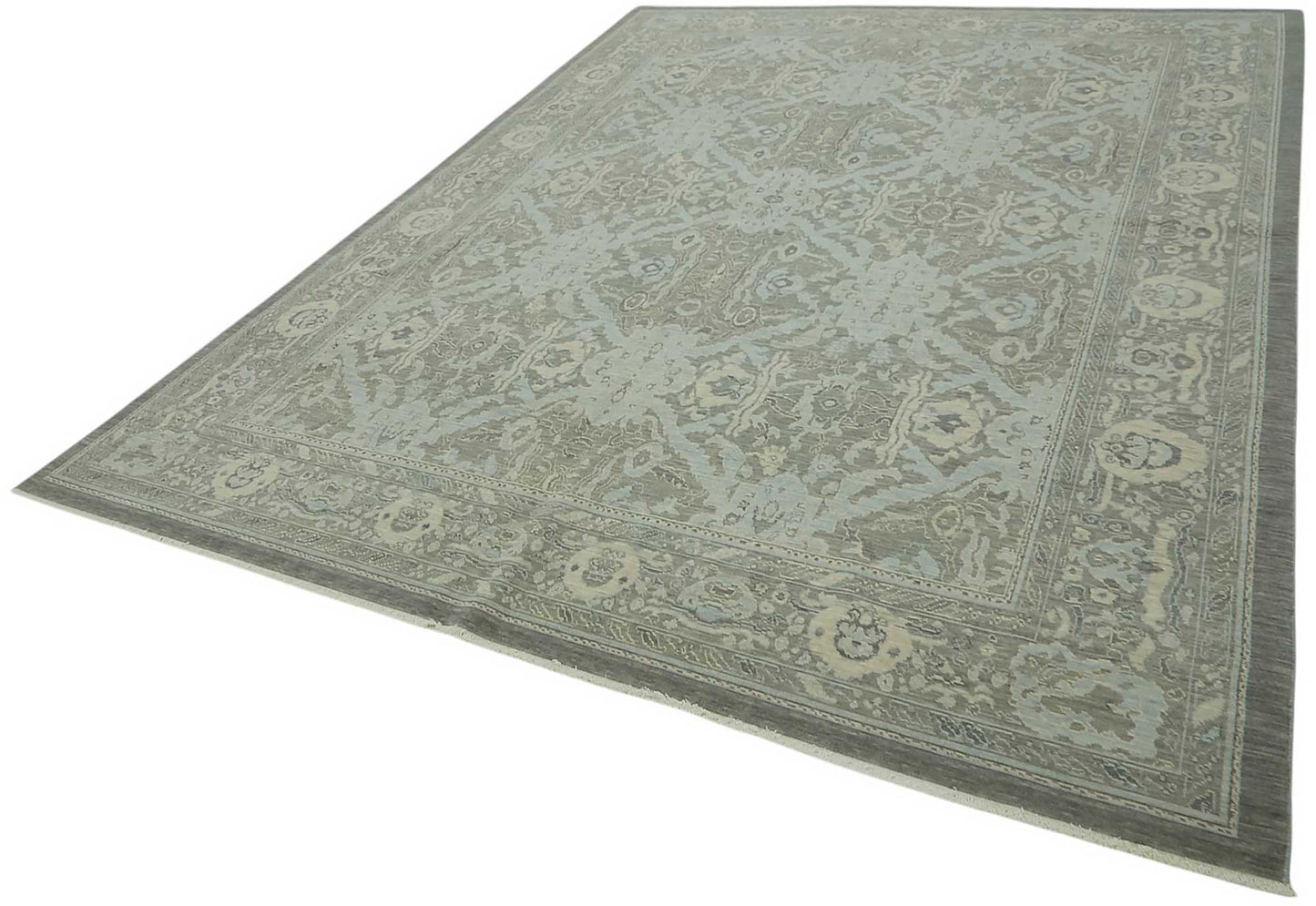 9x12 Hand-Knotted Wool Oushak Rug - 47809