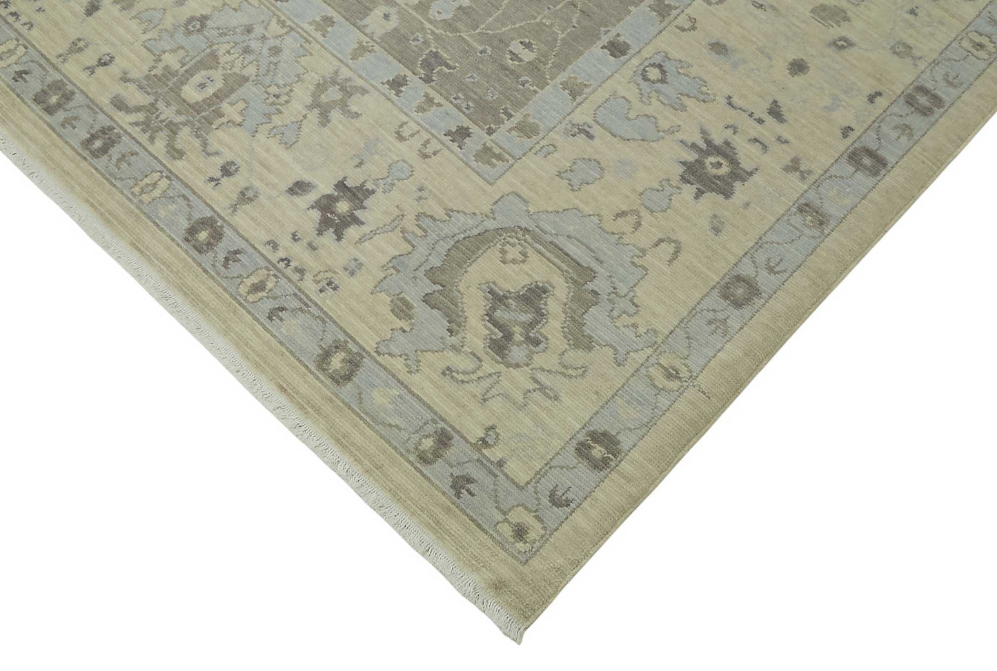 8x11 Hand-Knotted Wool Oushak Rug - 47811