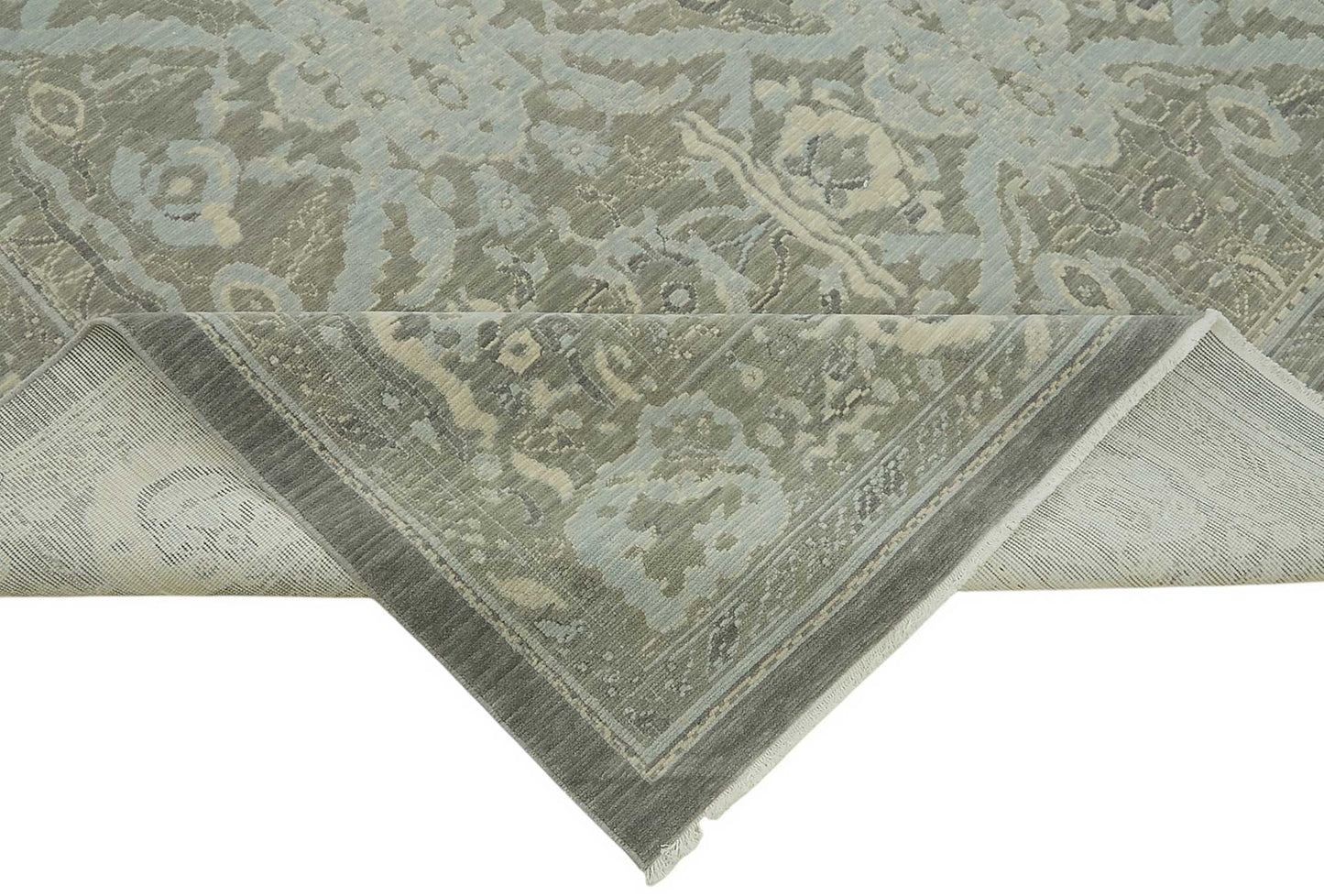 9x12 Hand-Knotted Wool Oushak Rug - 47812