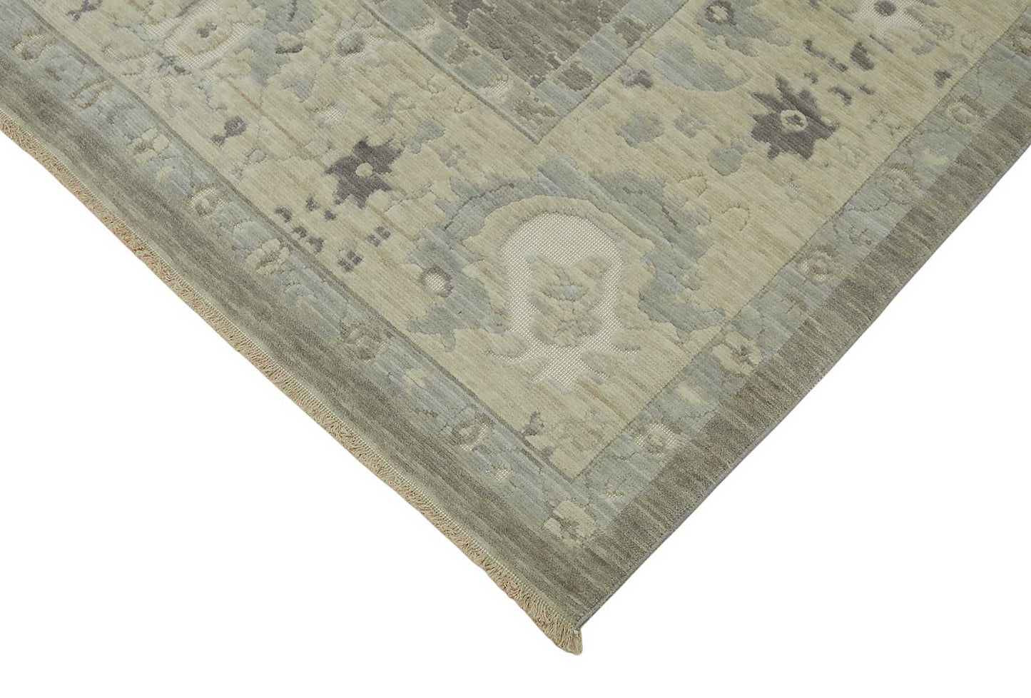 8x11 Hand-Knotted Wool Oushak Rug - 47814