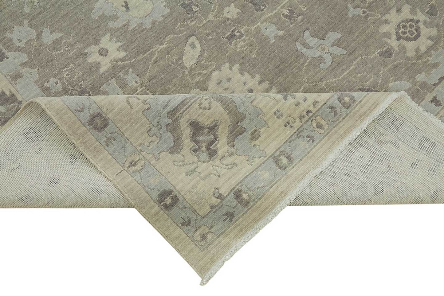 8x11 Hand-Knotted Wool Oushak Rug - 47815