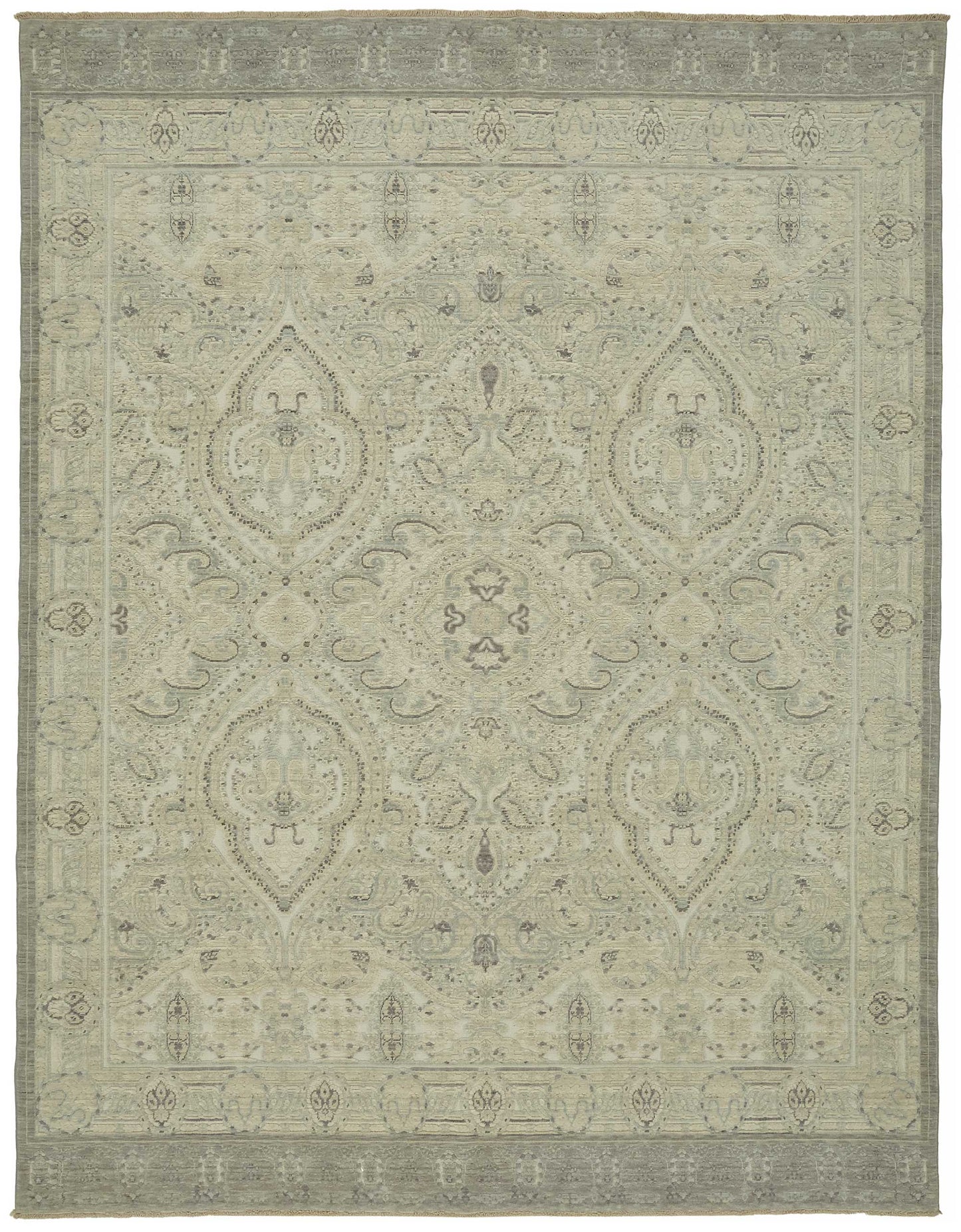 9x12 Hand-Knotted Wool Oushak Rug - 47818