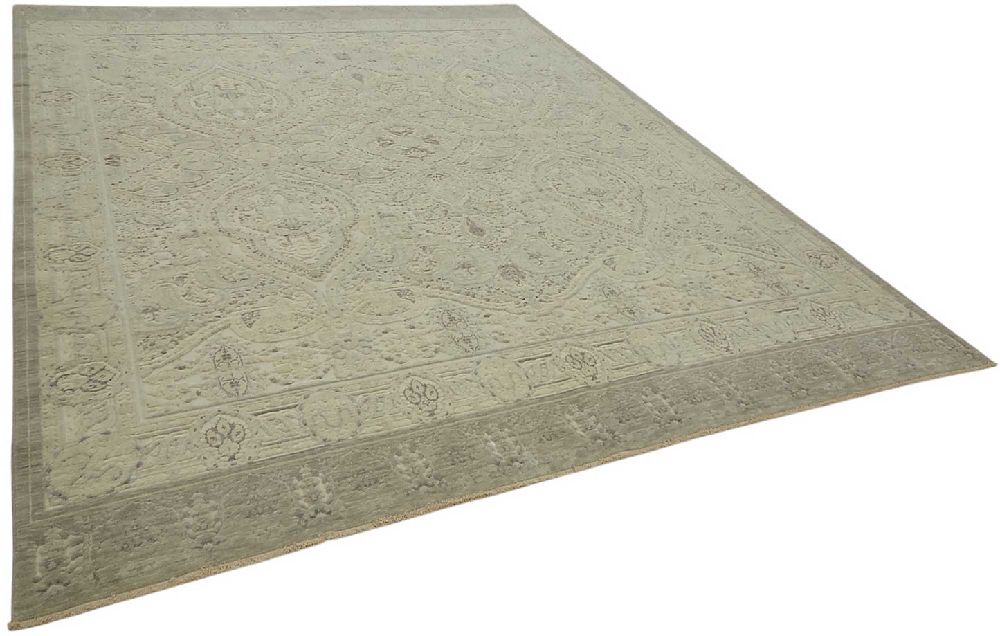 9x12 Hand-Knotted Wool Oushak Rug - 47818