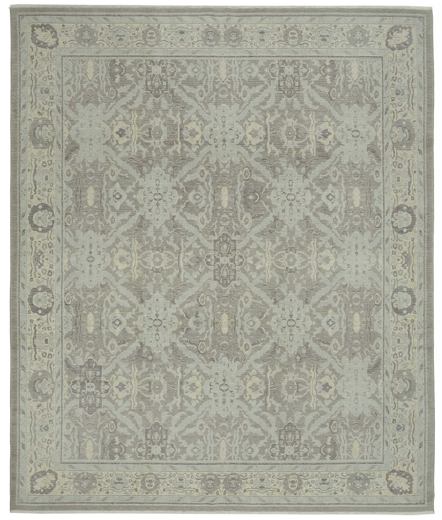 10x12 Hand-Knotted Wool Oushak Rug - 47819
