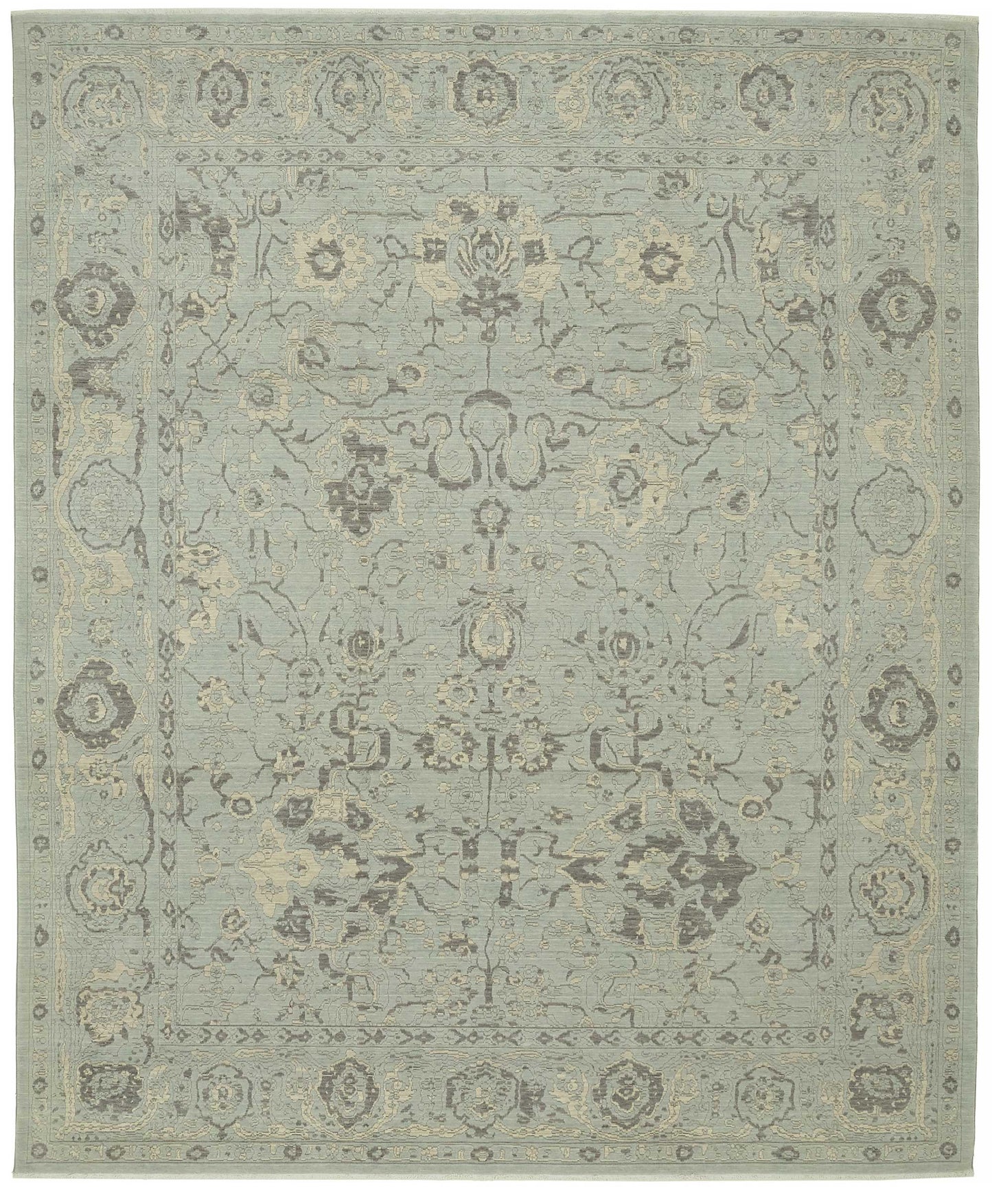 10x12 Hand-Knotted Wool Oushak Rug - 47820
