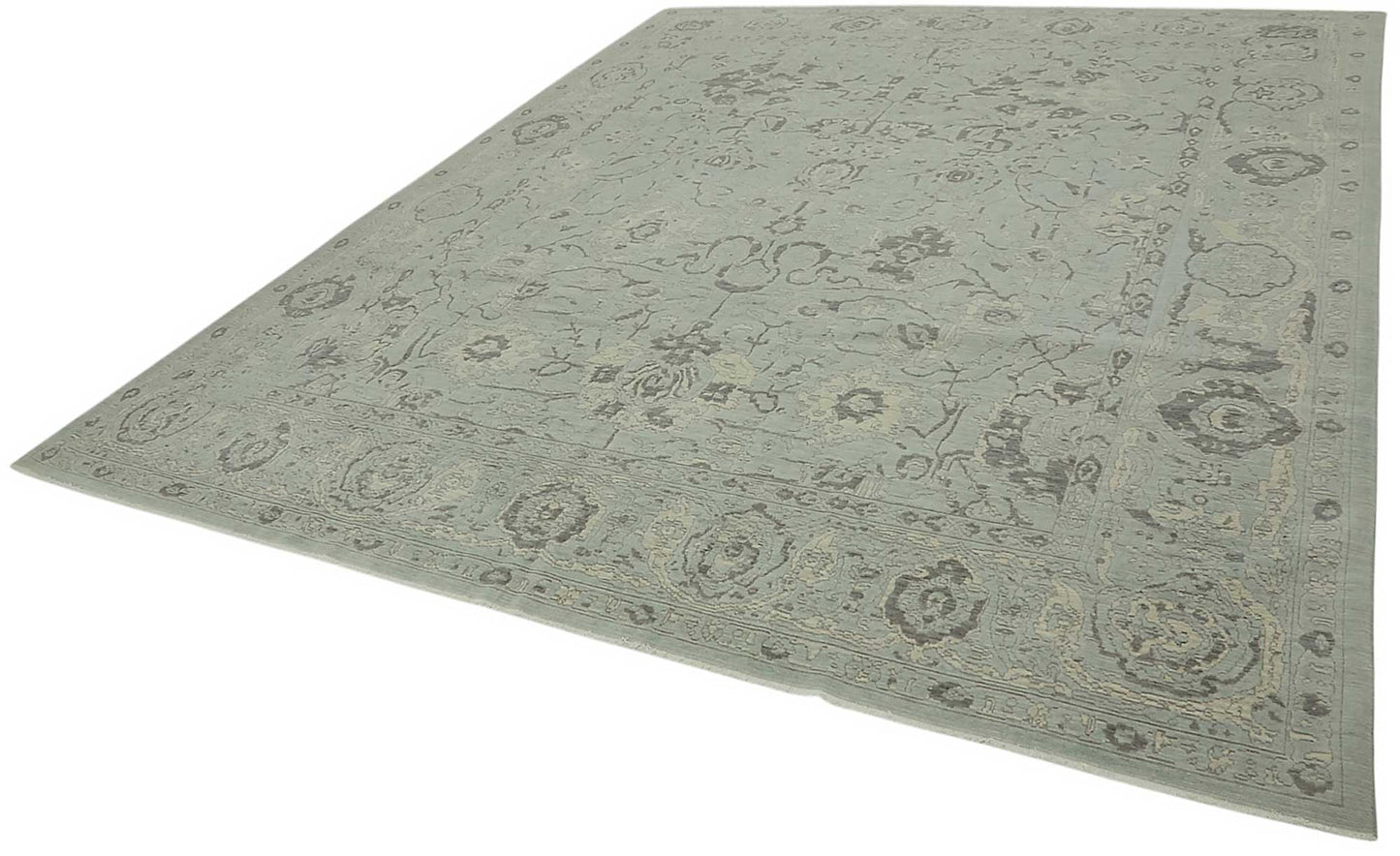 10x12 Hand-Knotted Wool Oushak Rug - 47820