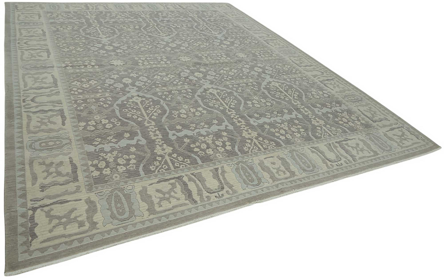 10x12 Hand-Knotted Wool Oushak Rug - 47822