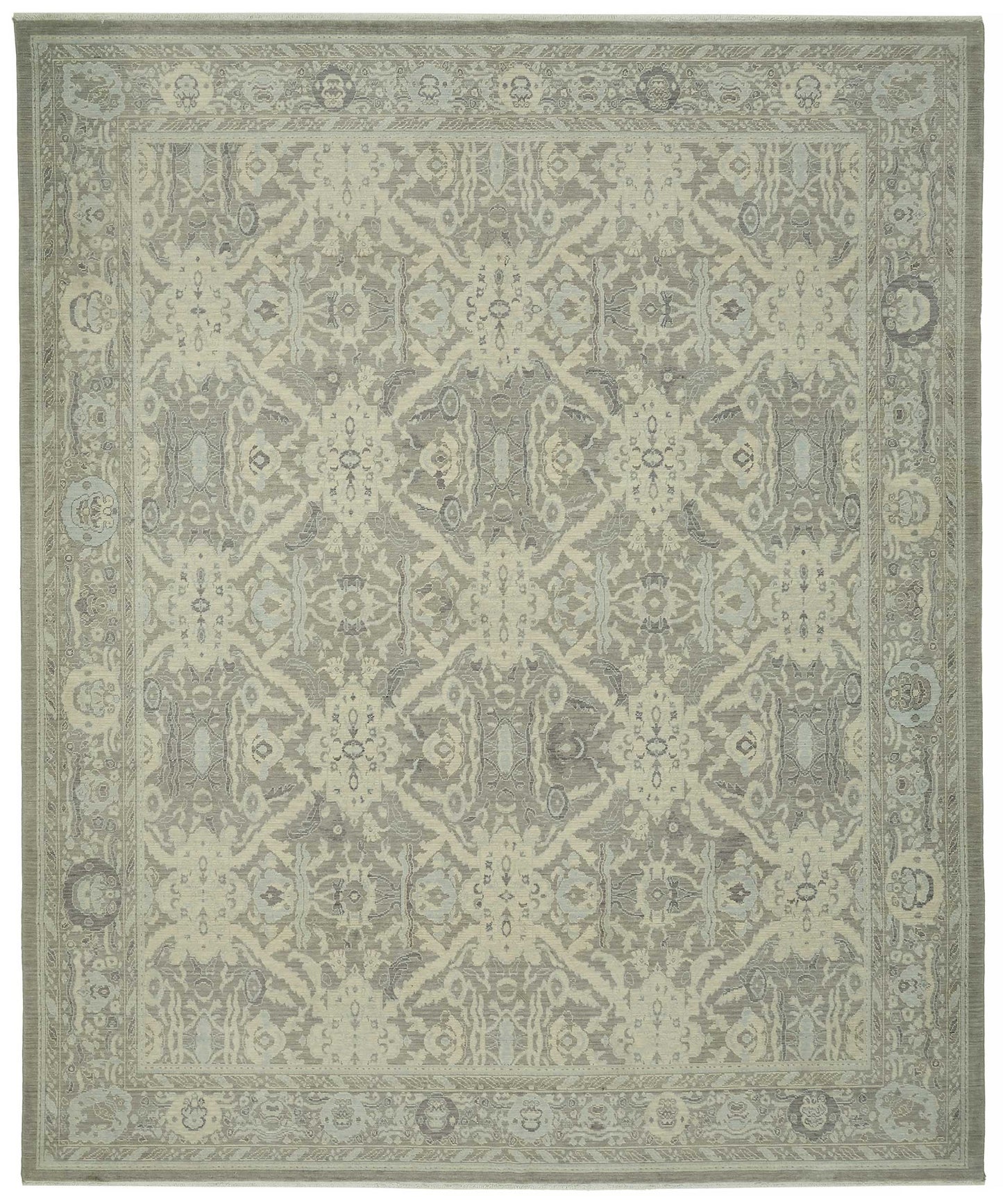 10x12 Hand-Knotted Wool Oushak Rug - 47823