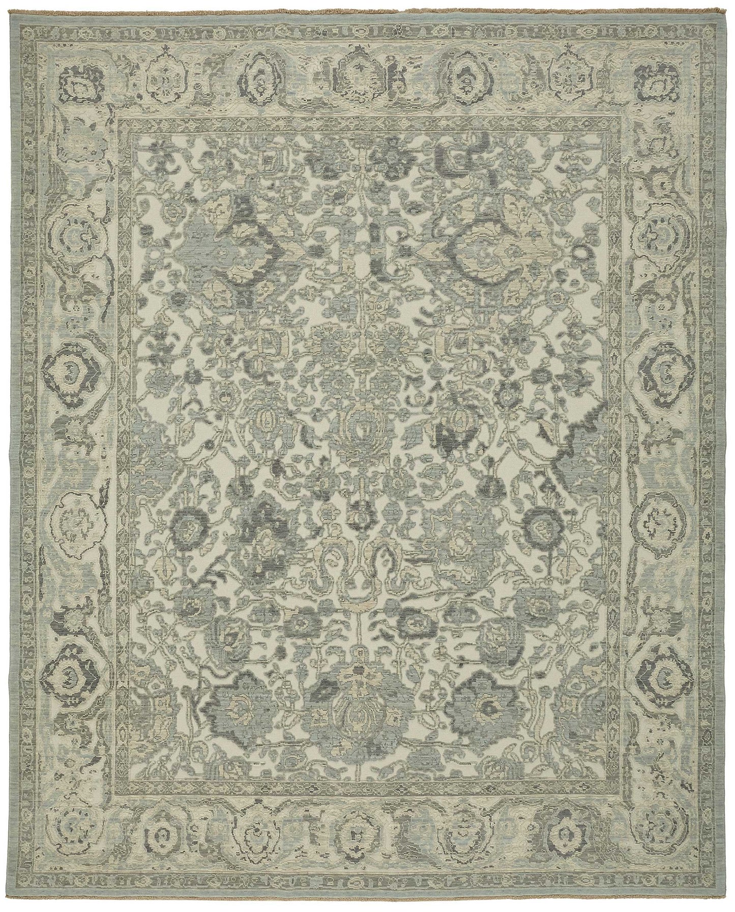 10x12 Hand-Knotted Wool Oushak Rug - 47825