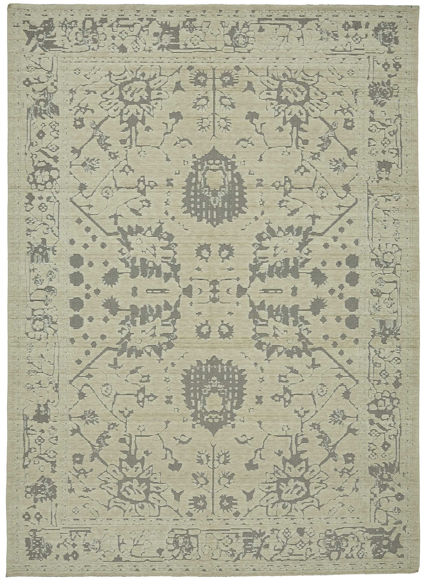 9x12 Hand-Knotted Wool Oushak Rug - 47826