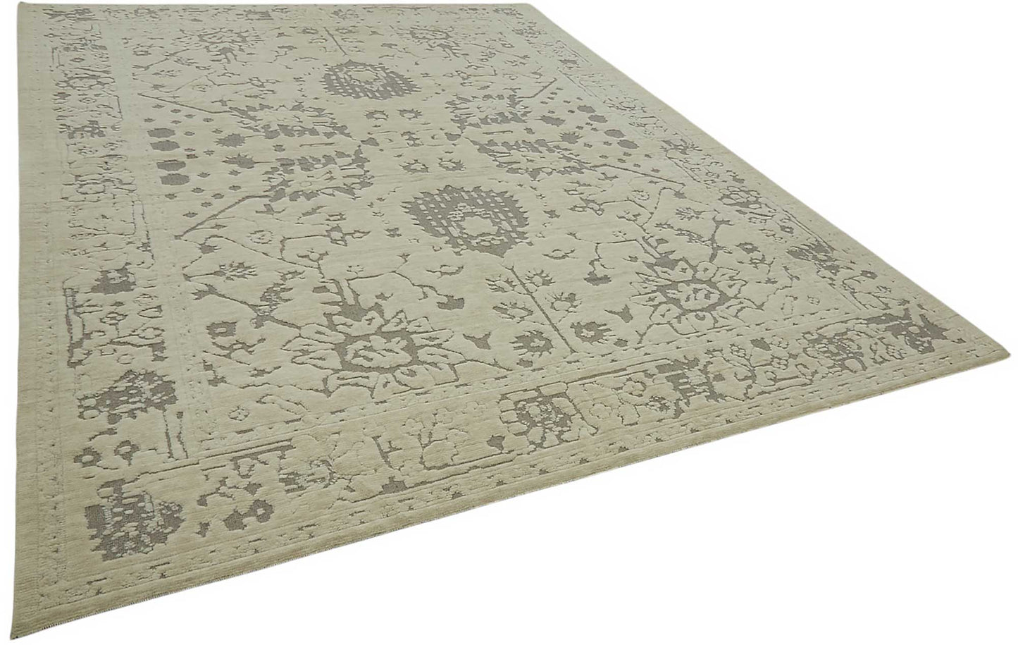 9x12 Hand-Knotted Wool Oushak Rug - 47826
