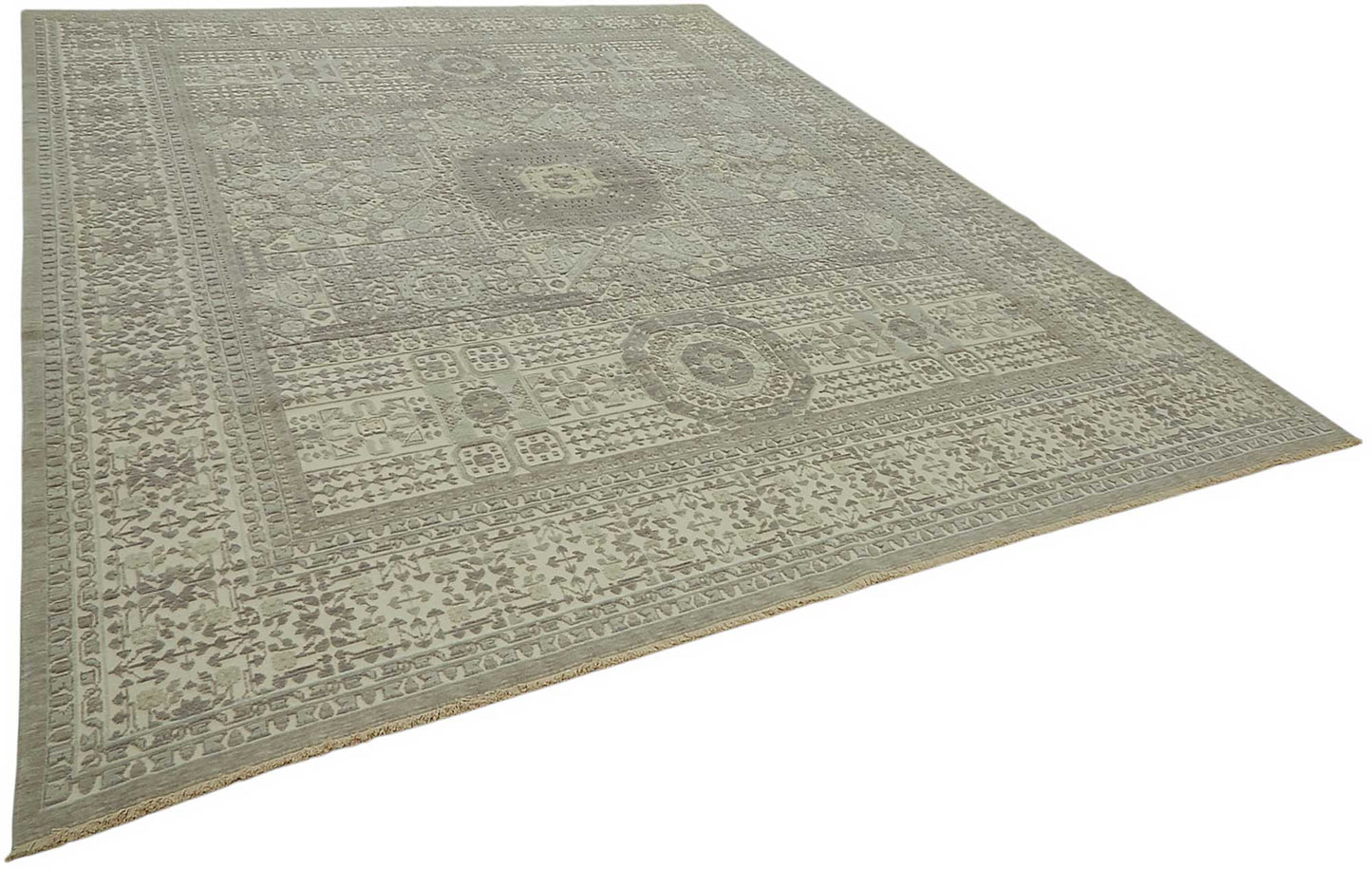 10x12 Hand-Knotted Wool Oushak Rug - 47827