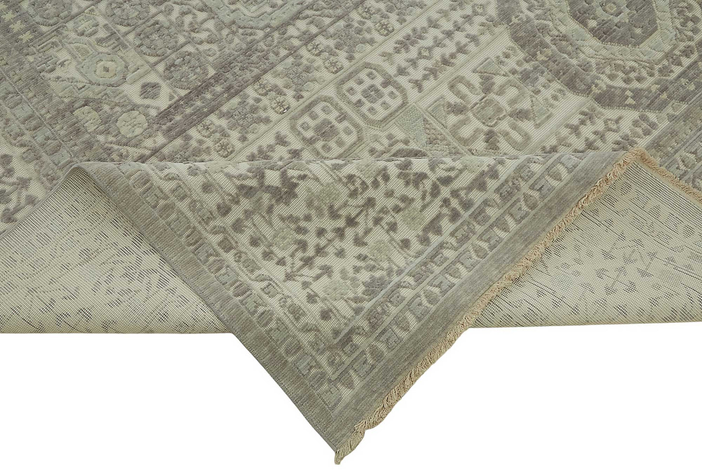 10x12 Hand-Knotted Wool Oushak Rug - 47827