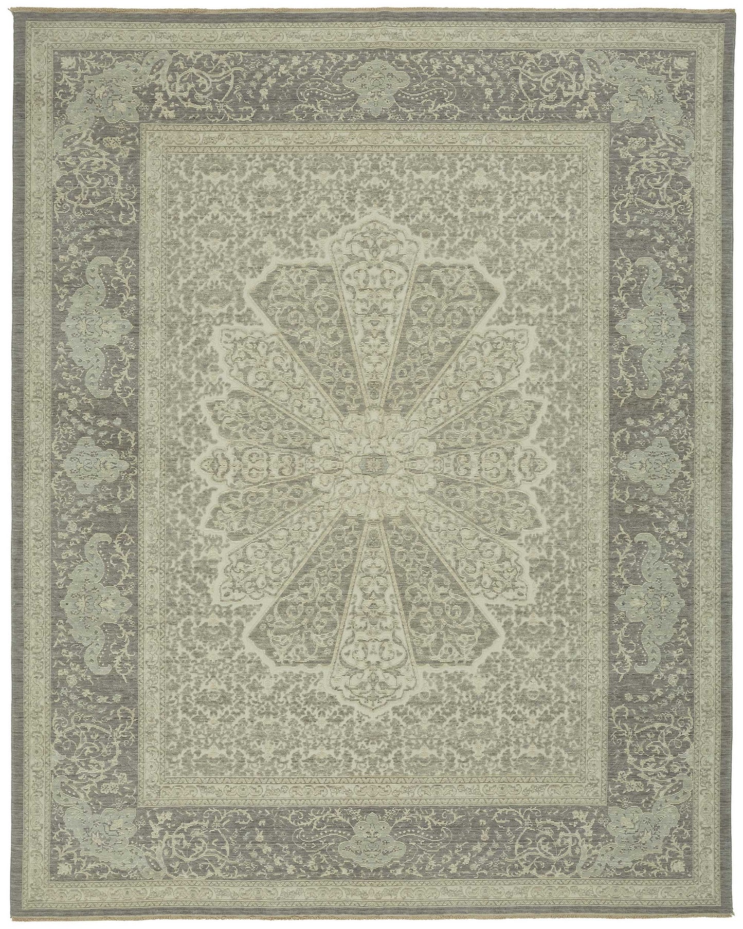 10x12 Hand-Knotted Wool Oushak Rug - 47828