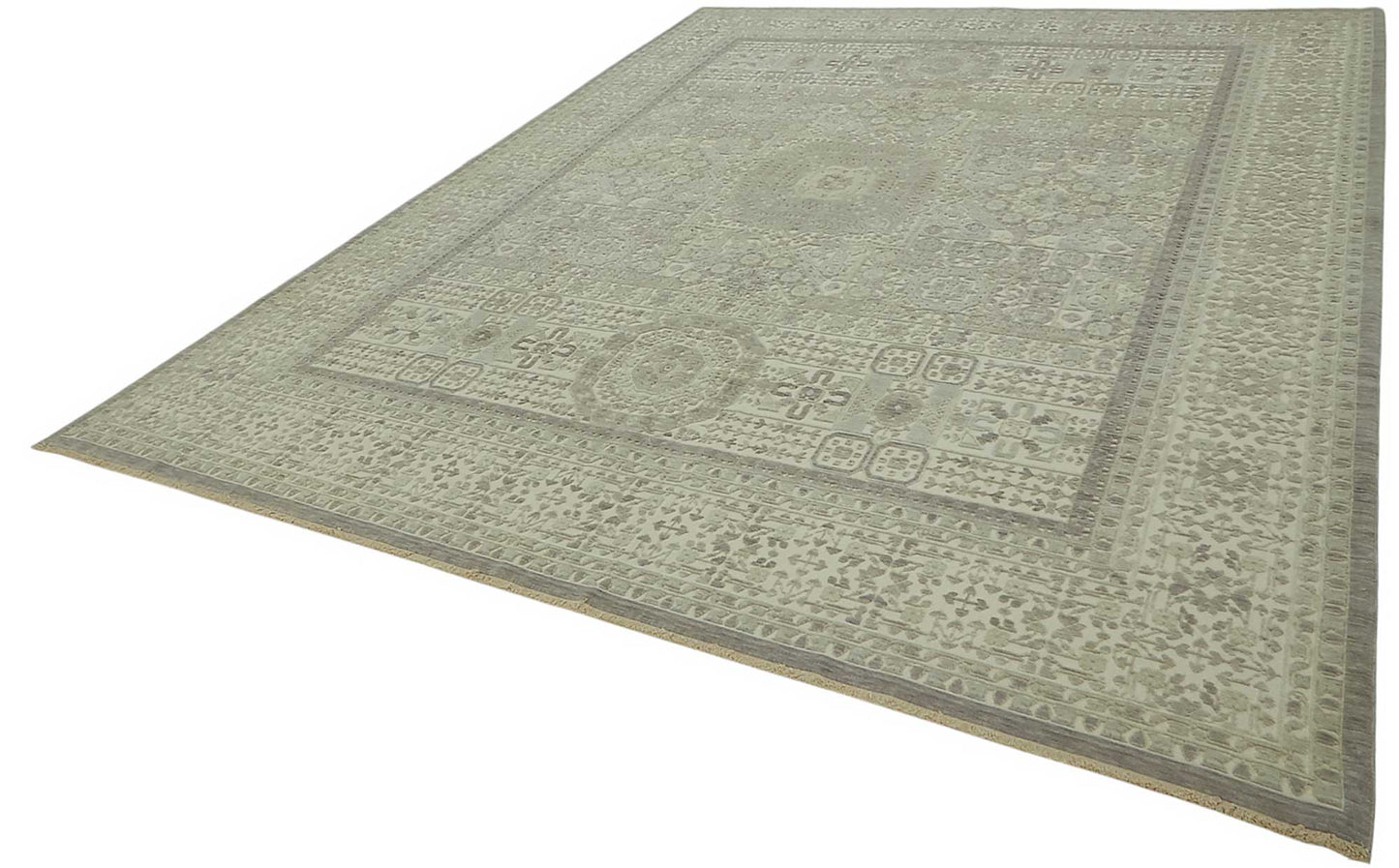 10x12 Hand-Knotted Wool Oushak Rug - 47832