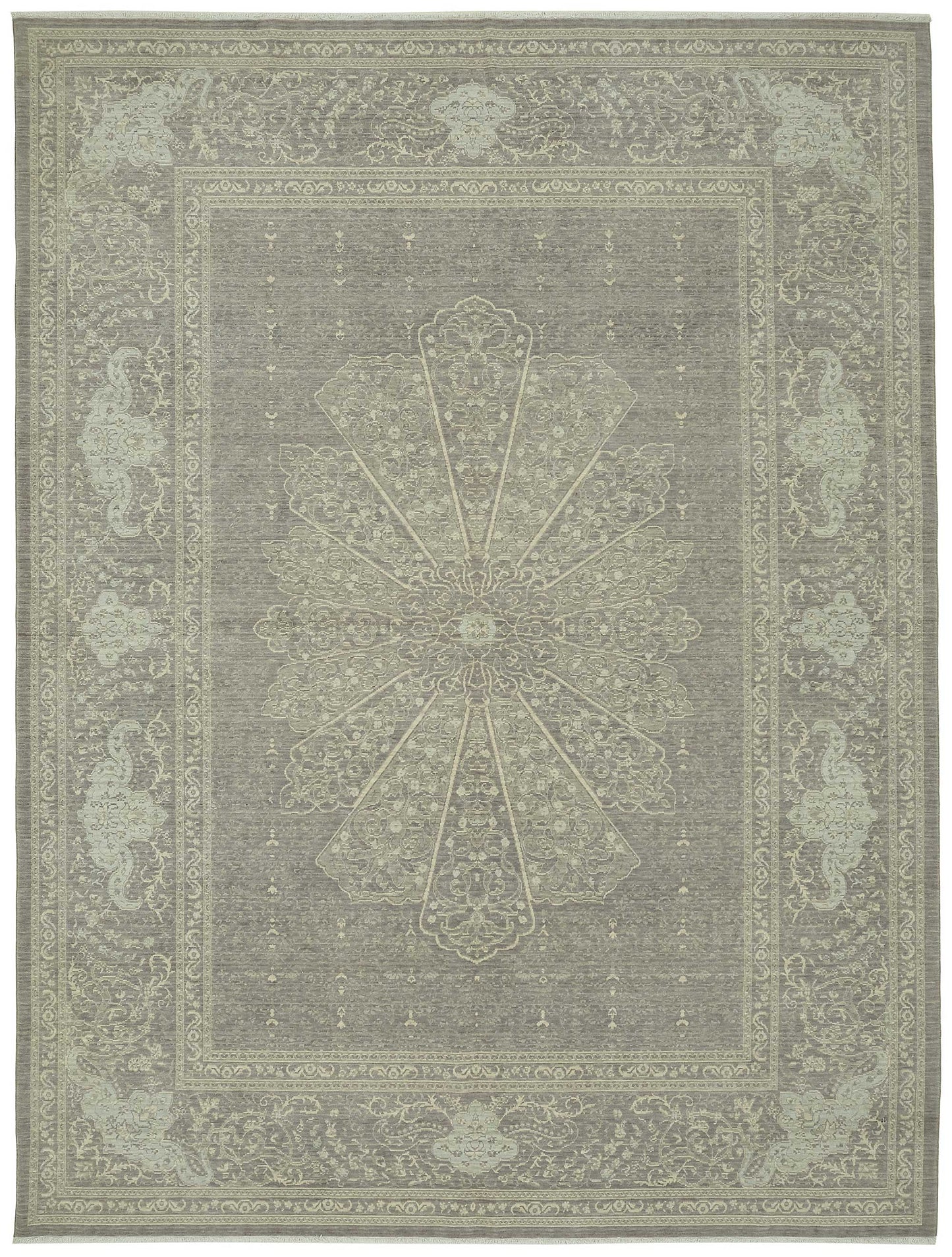 9x12 Hand-Knotted Wool Oushak Rug - 47834