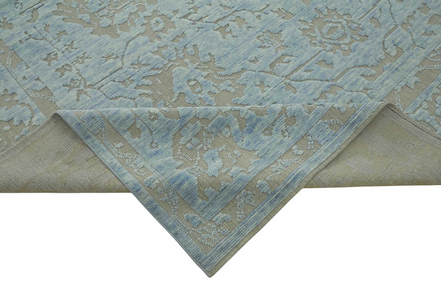 9x12 Hand-Knotted Wool Oushak Rug - 47836