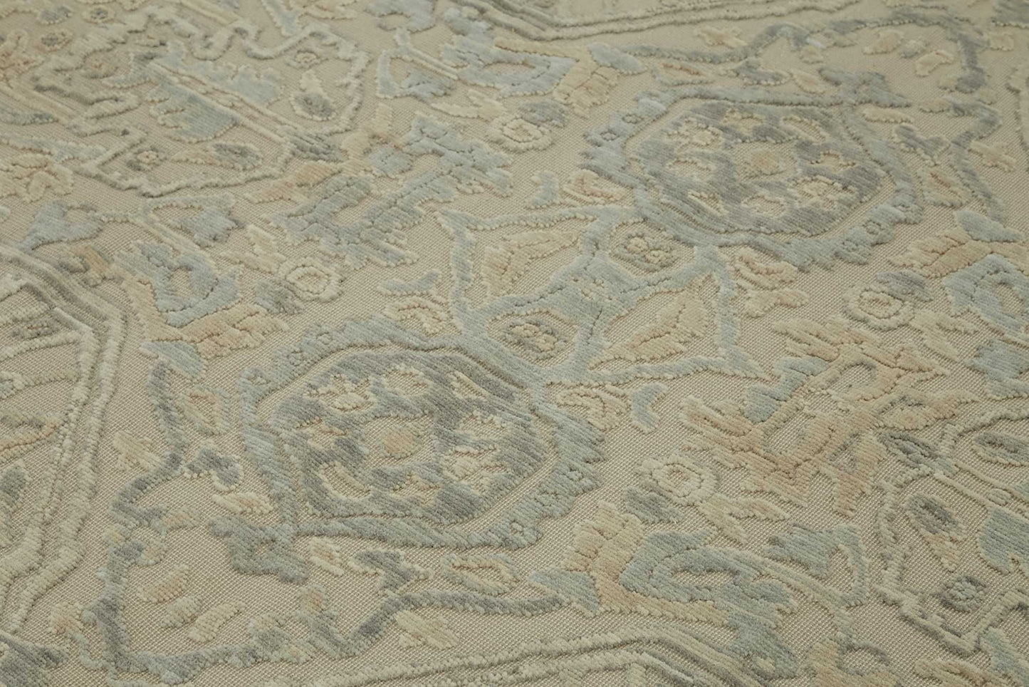 9x11 Hand-Knotted Wool Oushak Rug - 47839