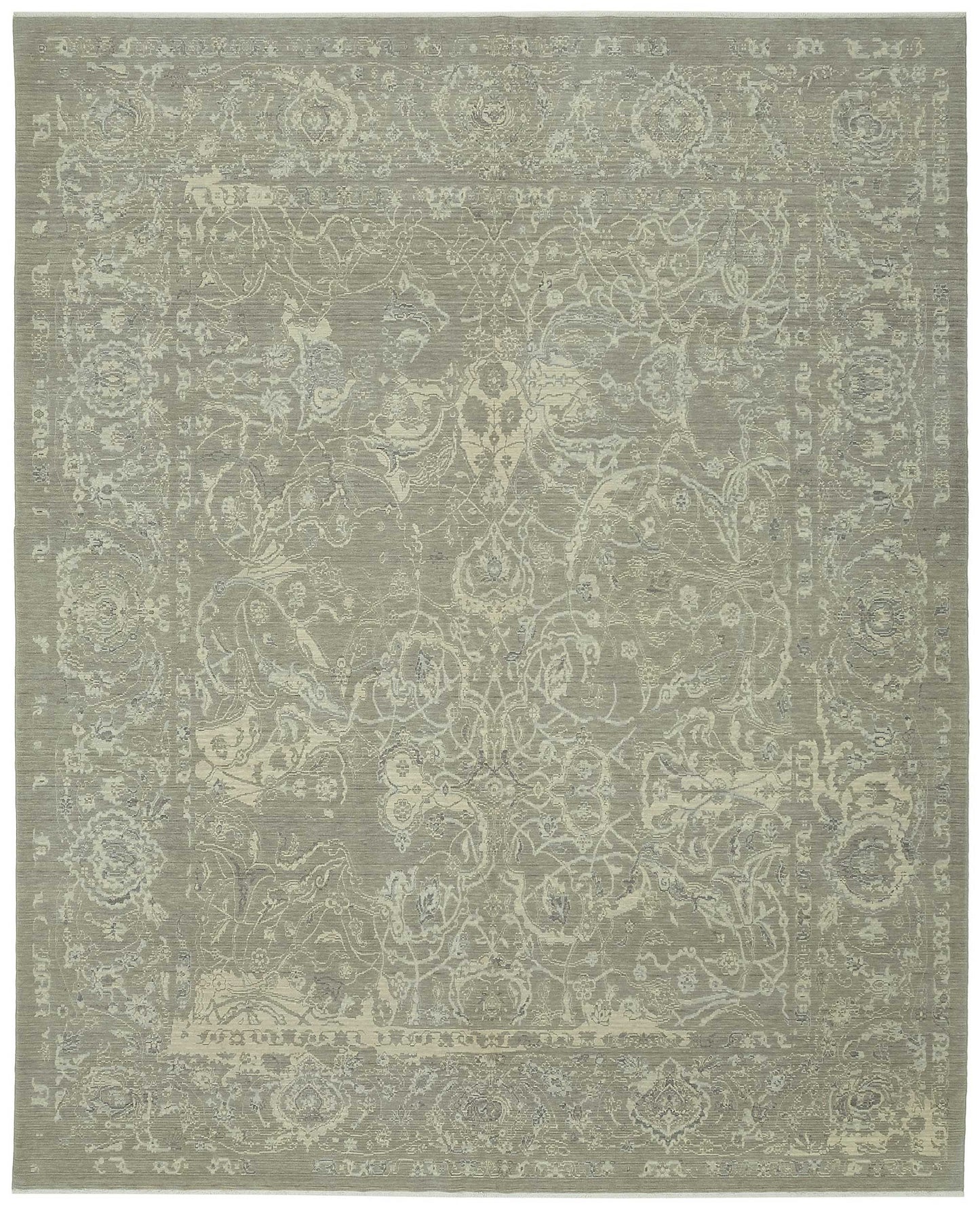 9x12 Hand-Knotted Wool Oushak Rug - 47850