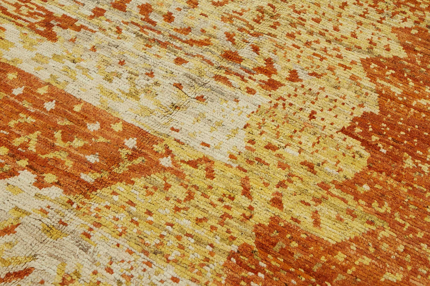 7x9 Orange Modern Tribal Rug - 48112