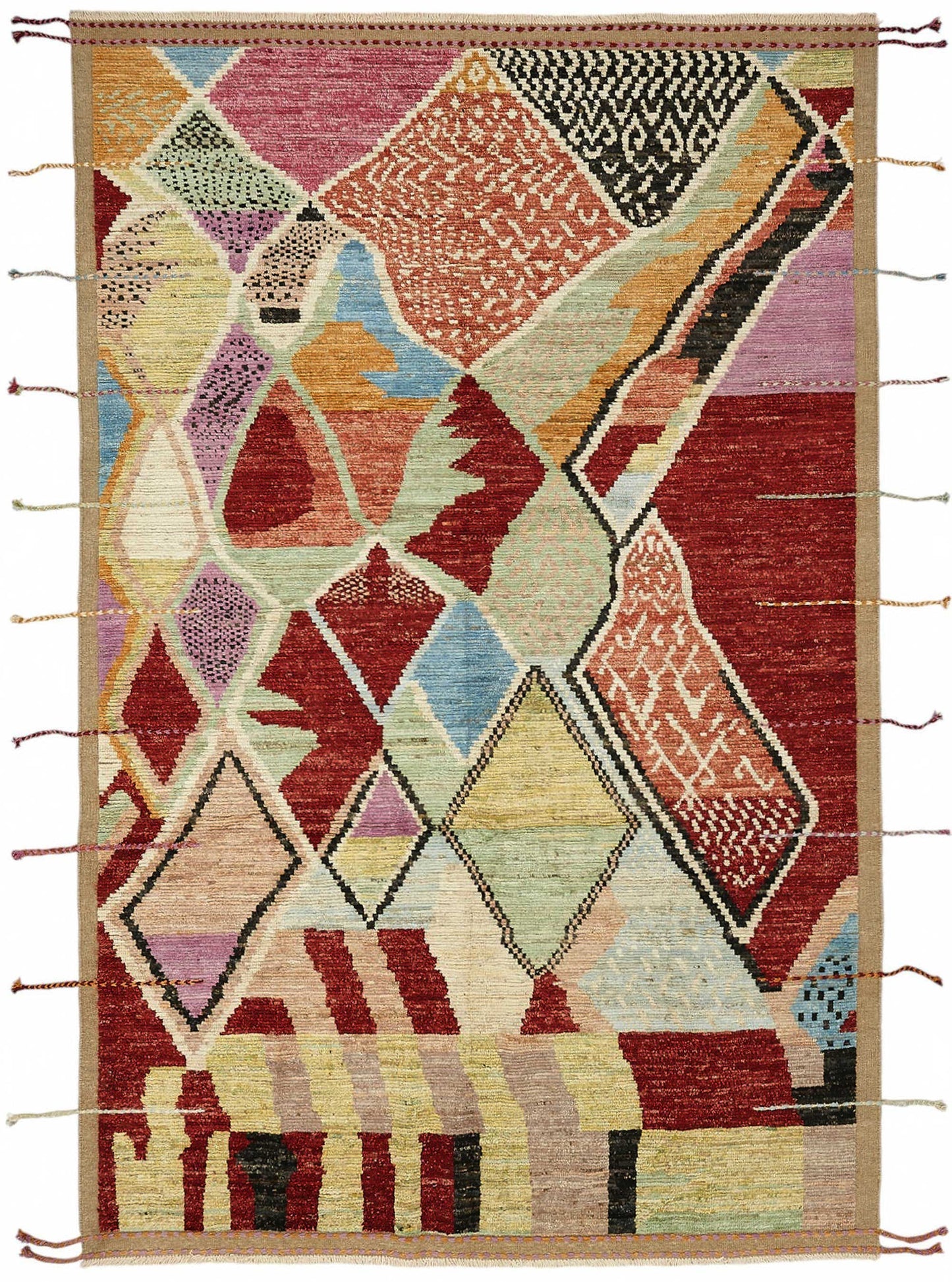 7x10 Contemporary Tribal Area Rugs - 48145