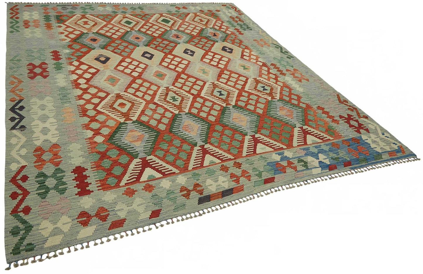 8x9 Handwoven Turkish Kilim Rug - 48764