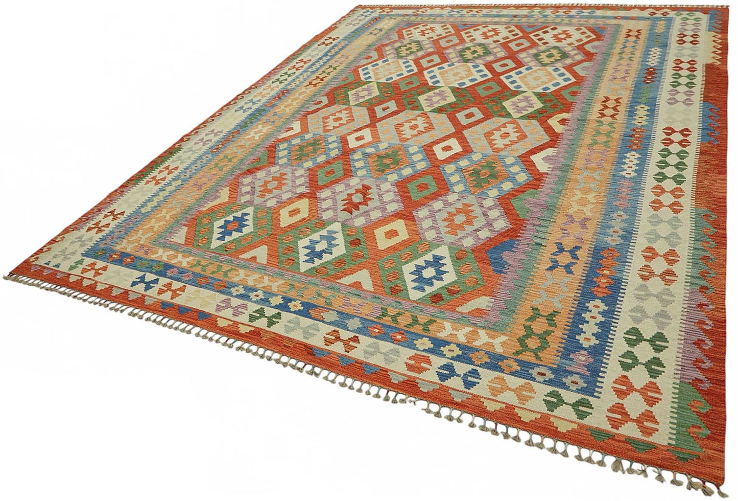 8x11 Handwoven Turkish Kilim Rug - 48778