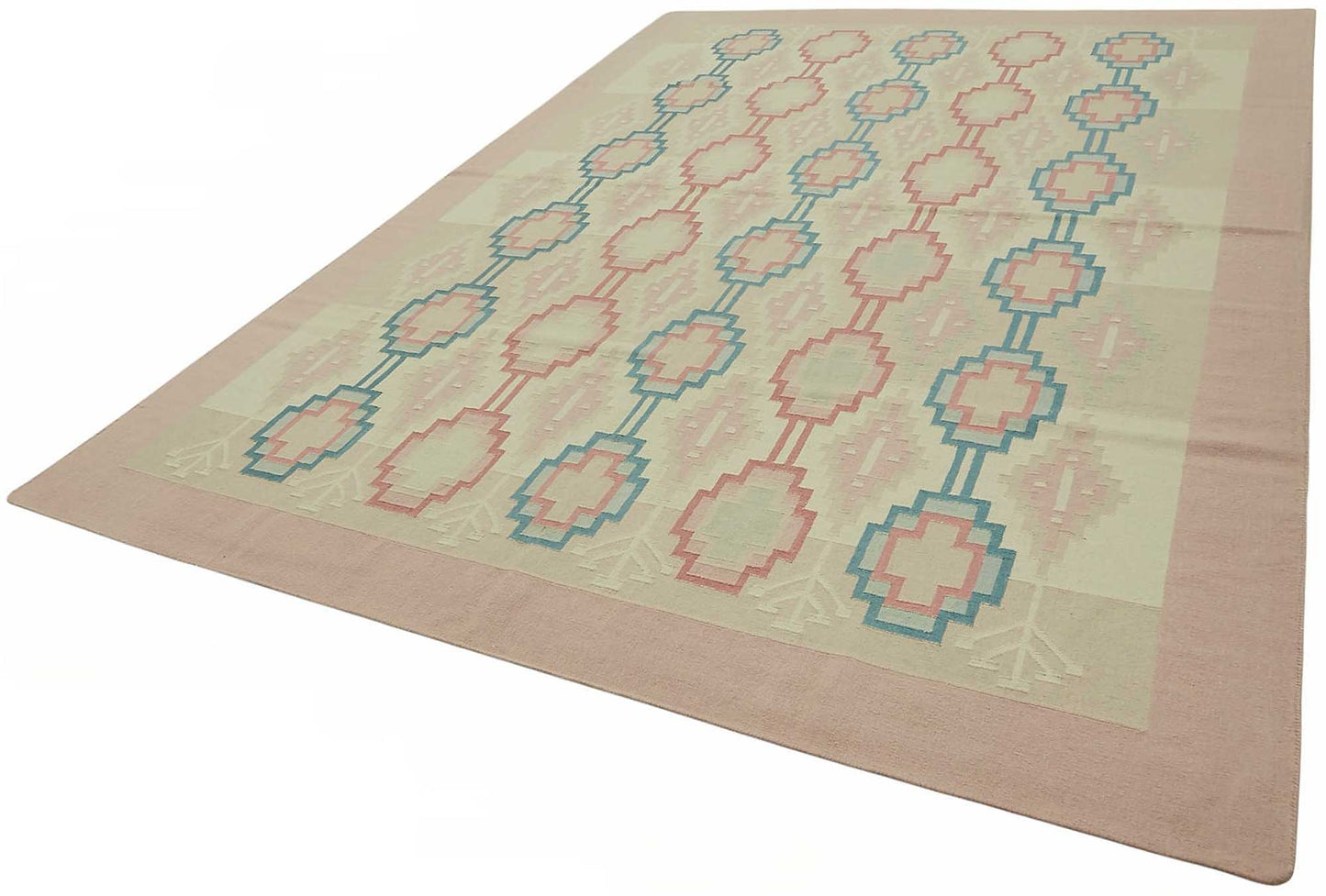 9x12 Hand-Woven Dhurrie Kilim Rug - 48856